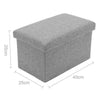 40cm Folding Ottoman Storage Box with Lid Pouffe Footstool Toy Container Bench