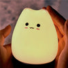 7 Color Change LED Mini Night Light Lamp Cute Silicone Cat Kids Bedroom Room