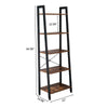 5-Tier Ladder Shelf Bookcase Bookshelf Plant Flower Stand Storage Metal Frame