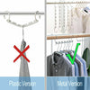 Space Saver Hanging Wardrobe Metal Clothes Hangers Coat Trouser Closet Organizer