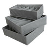 3 Pack Storage Drawer Divider Fordable Box Organiser Tidy Socks Bra Underwear UK