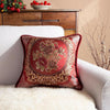 Set of 2 Taffeta Vintage Roses Embroidery Tapestry cushion cover Red 18"X18"