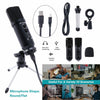 Microphone Mic Kit Jack Condenser Studio Tripod Stand For PC Laptop Recording KT