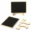 40Pcs Mini Wooden Blackboard Chalkboard Sign Message Wedding Party Table Stand