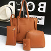 4pcs/set Women Handbag Messenger Leather Shoulder Bag Tote Purse Satchel Durable