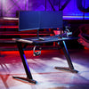 Home Racing Gaming Office Desk with Gamepad Holder Cup Holder Headphone Hook