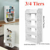 3/4/7 Tier Shoes Storage Cabinet White Door Organiser Shelf Rack Stand Unit New