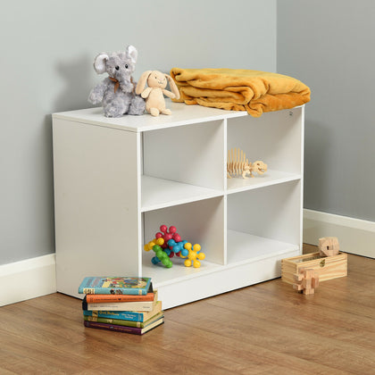 Hartleys White Kids Bedroom Storage Unit Toy Tidy Childrens Playroom Shelves