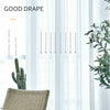 1/2X Rod Pocket Sheer Curtain Organza Voile Curtain Window Drape 4 Sizes 3Colors