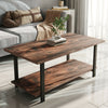 Vintage Industrial Coffee Table 2 Tier Rectangle Living Room Reception Table
