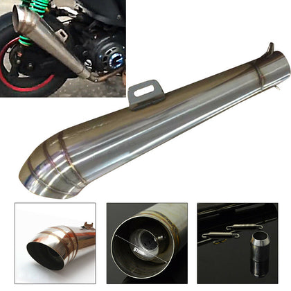 Universal stainless steel 38-51mm Motorcycle GP Slip-On Exhaust Muffler Silencer
