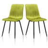 2/4 Velvet Dining Chairs Padded Seat Metal Legs Lounge Kitchen Chair Restaurant