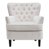 Scallop Back Velvet Armchair Occasional Accent Chair Soft Seat Sofa w/ Footstool