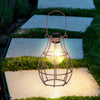 Solar Powered Hanging Copper Lantern Retro Outdoor Decor Light Table Lamp UK