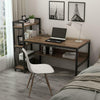 Wooden Gaming Computer Desk with Adjustable Storage Shelves Writing Study Table