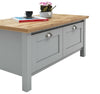 Living Room Coffee Table 4 Doors Grey Oak Storage Furniture