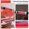 Wall Mounted Patio Heater Electric Silver Infrared Mechanical 2KW Outdoor Warmer