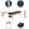 Mondeer 2/3 Folding Portable Lightweight Massage Table Salon Beauty Tattoo Couch