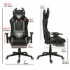 Racing Gaming Chair Swivel PU Computer Desk Office Chair Ergonomic Recliner Grey