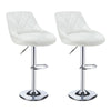 1/2pcs Faux Leather Bar Stools Breakfast Kitchen Chair Chrome Swivel Bar Stools