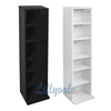 DVD Storage Tower Rack CD unit shelf organizer archieve wood black White