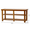 3Tier Natural Wooden Shoe Rack Bench Organiser Stand Storage Shelf Seat Entryway