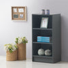 Essentials 3 4 Tier Cube Bookcase Display Shelving Storage Unit Wood Furniture