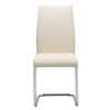 2pcs Chrome Faux Leather Deep Foam Padded Dining Chairs Seats Metal Legs
