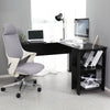 Mondeer Black Corner Table L-shaped Computer Desk Workstation Office Study