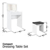 COMPACT DRESSING TABLE SET UNIT MAKEUP DRESSER DESK DRAWER & PADDED STOOL SEAT