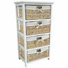 Maize Baskets Unit White 4 Drawer Storage Cabinet Organiser New By Home Discount