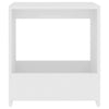 Living Room Modern Side Table White 50x26x50 cm Chipboard