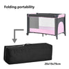 Portable Baby Travel Cot Crib Bassinet Bed Playpen Infants with Mattress Folding