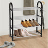4 Tier 8 Pairs Shoe Rack Stand Storage Self Organiser Lightweight Compact Space