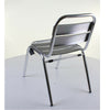Aluminium Chrome Bistro Table Square Round Stacking Chair Cafe Outdoor Furniture
