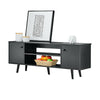 Black 2 Doors TV Stand Entertainment Unit Sideboard Storage Cabinet Living Room