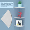 Set of 3 White Floating Wall Corner Shelves Shelf Unit Storage Display Bookcase