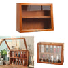 Wood Retro Desktop Small Cabinet Cups Sundries Storage Shelf Cosmetic Makeup Box
