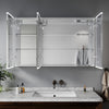 LED Bathroom Mirror Cabinet With Bluetooth Shaver Socket Large Storage 1050x650