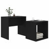 High Gloss Nest of 2Coffee Table Side End Tables Living Room Side Desk Furniture