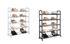 5 Tier Shoe Stand Storage Organiser Rack Lightweight Compact Shelf Space Save