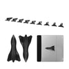 10pcs Car Roof Spoiler Shark Fin Car Decor Carbon Fiber Mini Weatherproof