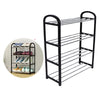 4 Tier 8 Pairs Shoe Rack Stand Storage Self Organiser Lightweight Compact Space