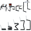 Adjustable Portable Laptop Bed Table Stand Lap Tray Foldable Desk w/ Cooling Fan