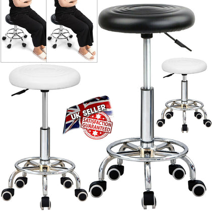 Stool Swivel Chair Faux Leather Adjustable Height Chair Office Round Desk