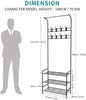 Shoe Rack and Coat Stand Clothes Rail Coat Rack Hall Tree with Metal 12 Hooks UK