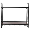 Metal&Wood Wine Bottle Holder and Glasses Storage Rack | Wall Mounted Organiser