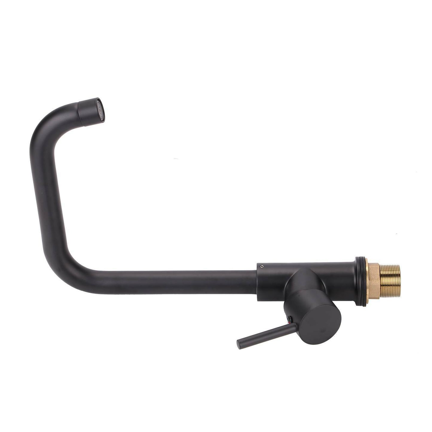 Modern Kitchen Sink Mixer Taps Single Lever Swivel Spout Black Mono Tap Faucet