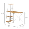 Home Office Computer Desk Study Writing Table with 3-Tier Storage Shelves