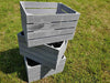 3 PACK - Large Wooden GREY Crate Apple Box Storage Display Unit Vintage